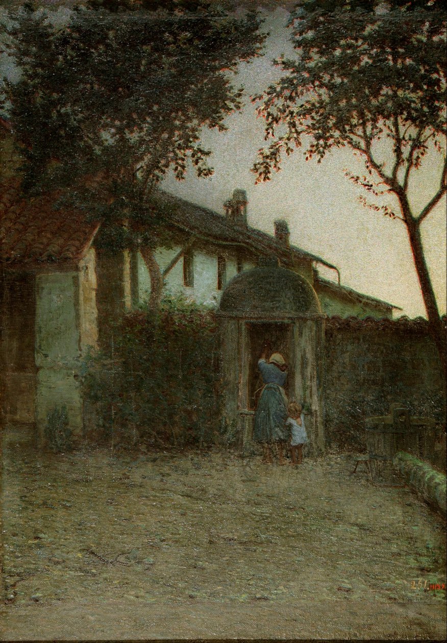 Morgendämmerung von Angelo Morbelli