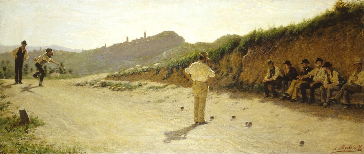 Das Spiel der Kugeln von Angelo Morbelli