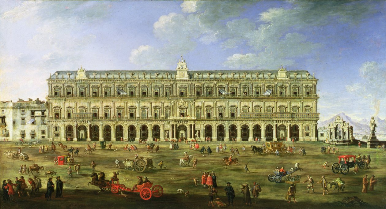 Ansicht des Palastes von Neapel von Angelo Maria Costa