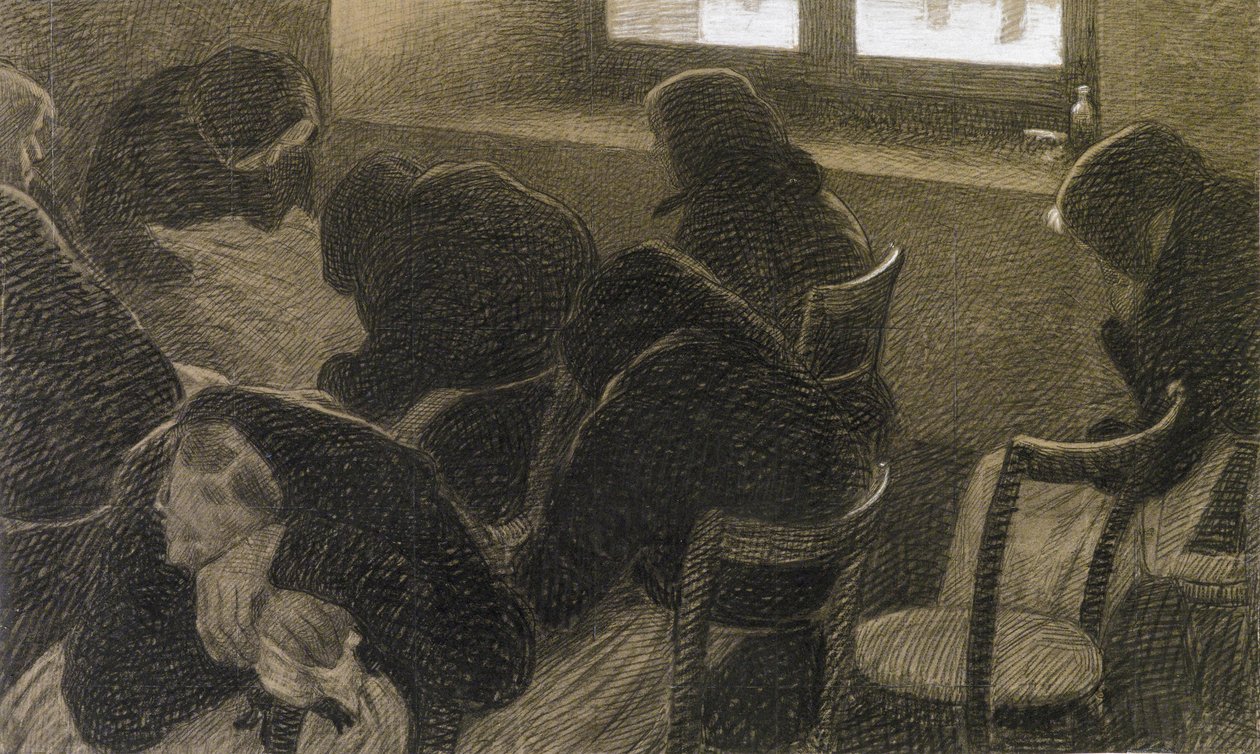 Winterliche Siesta, ca. 1902 von Angelo Morbelli