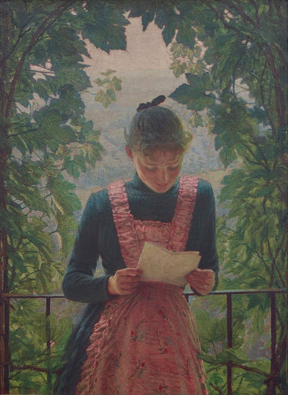 Der erste Brief, 1890 von Angelo Morbelli