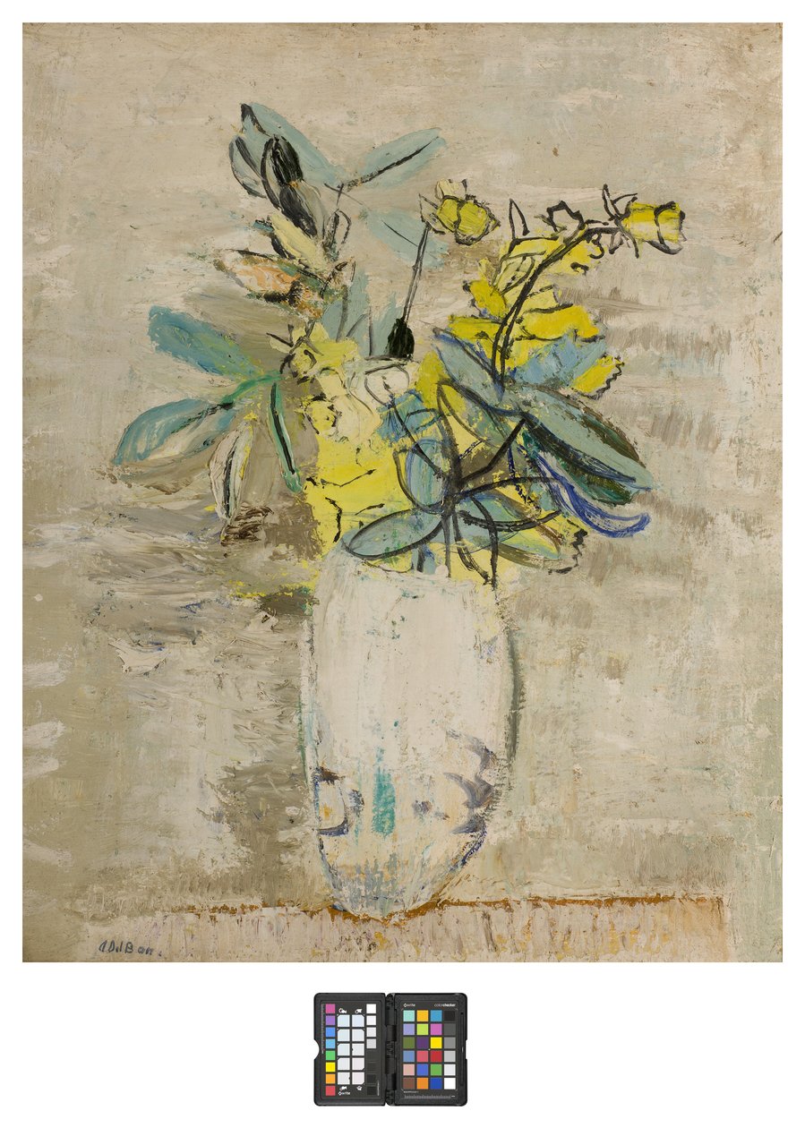 Zweige mit Blumen in einer Vase von Angelo del Bon