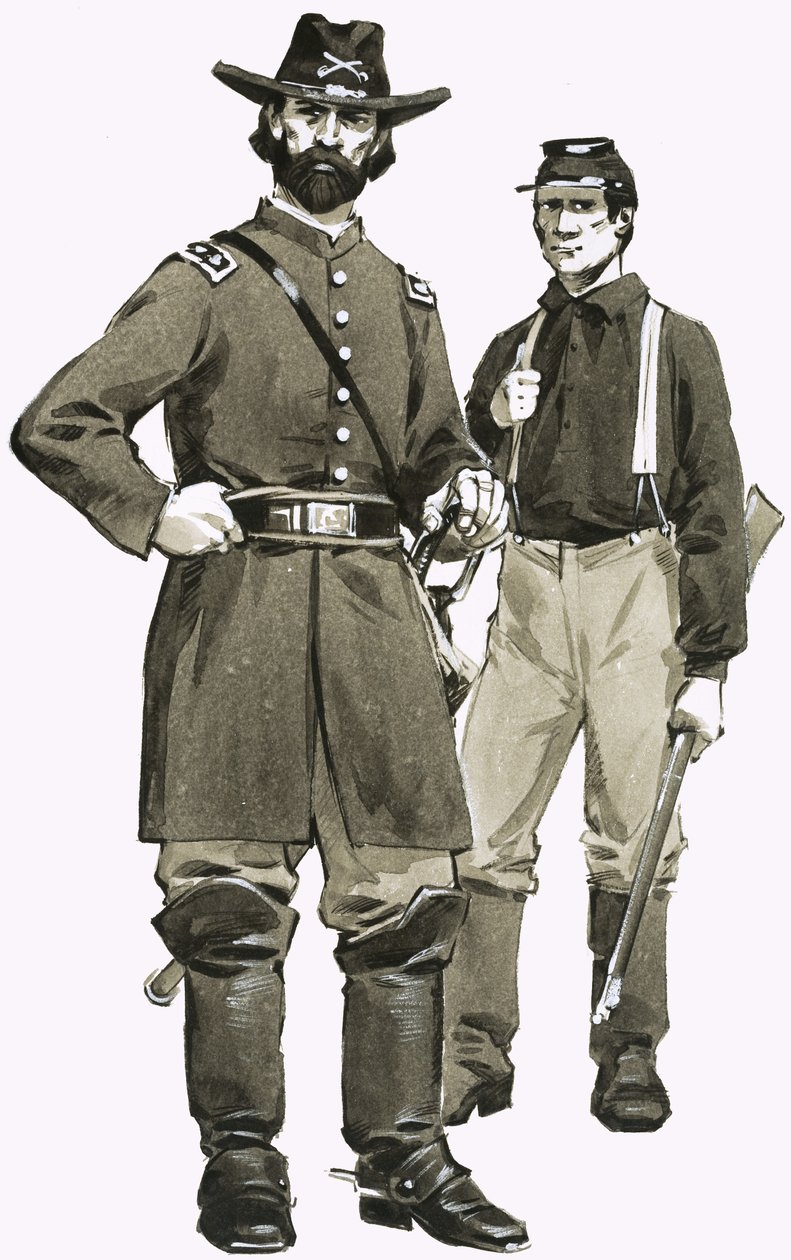 Ein US-Kavallerieoffizier und Soldat von Angus McBride