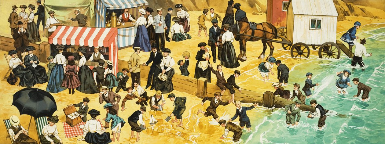 Viktorianische oder edwardianische Strandszene von Angus McBride