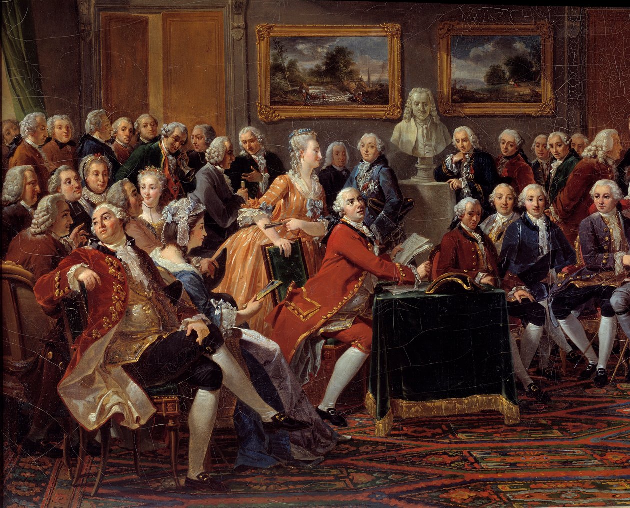 Der Salon von Madame Geoffrin von Anicet Charles Lemonnier