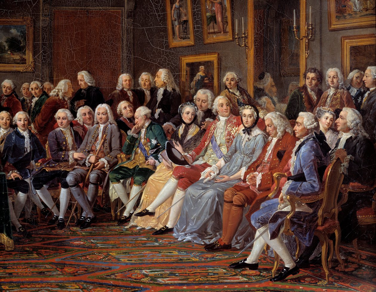 Der Salon von Madame Geoffrin (Detail) von Anicet Charles Lemonnier