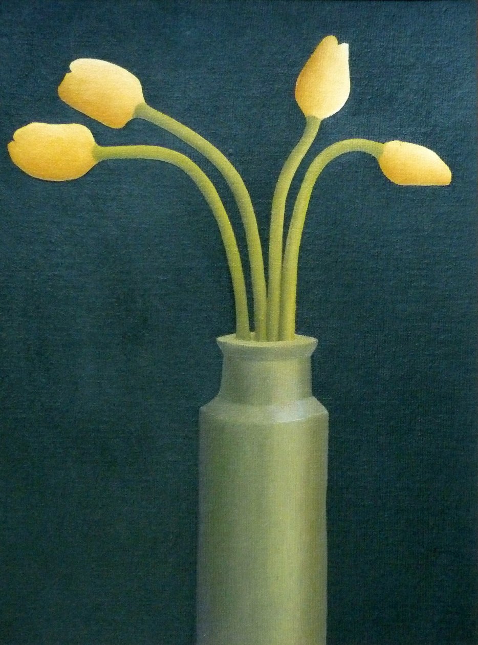 Vier gelbe Tulpen, 1982 von Anna Phillips
