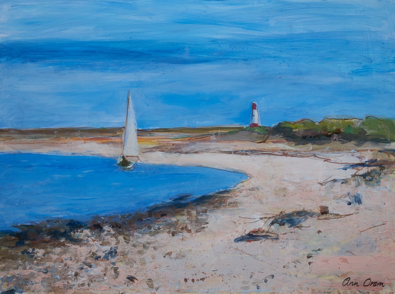 Segelboot vor Berwick, 2021 von Ann Oram