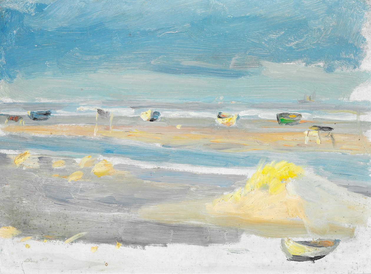 Boote am Strand, Skagen von Anna Ancher