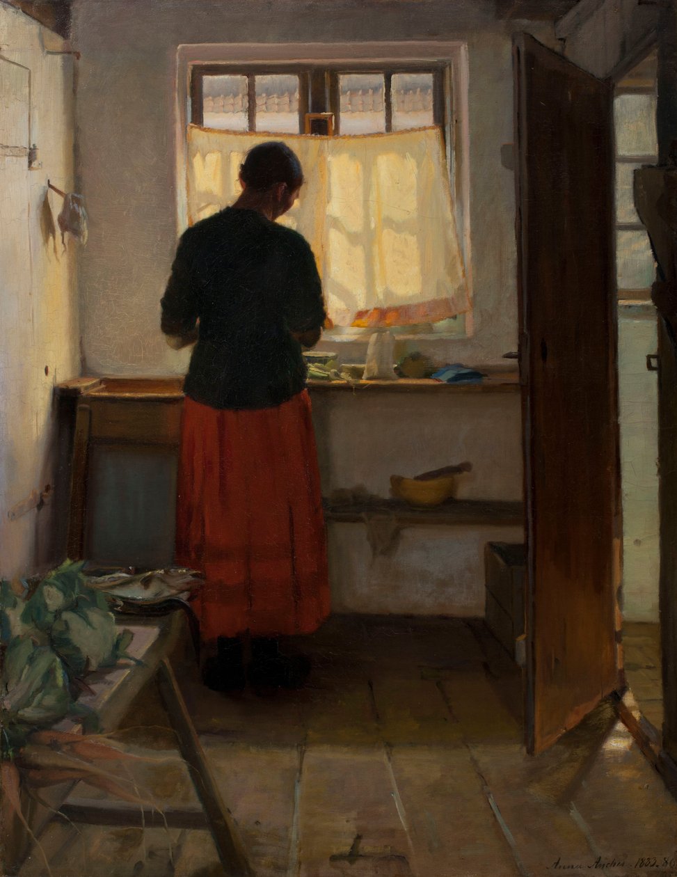Das Dienstmädchen in der Küche von Anna Kirstine Ancher