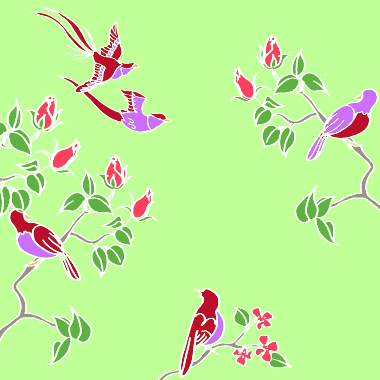 Blütenvögel von Anna Platts