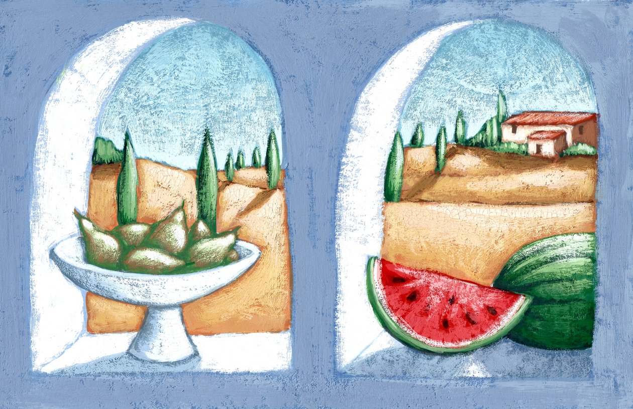Italienische Landschaft von Annalisa Morrocco