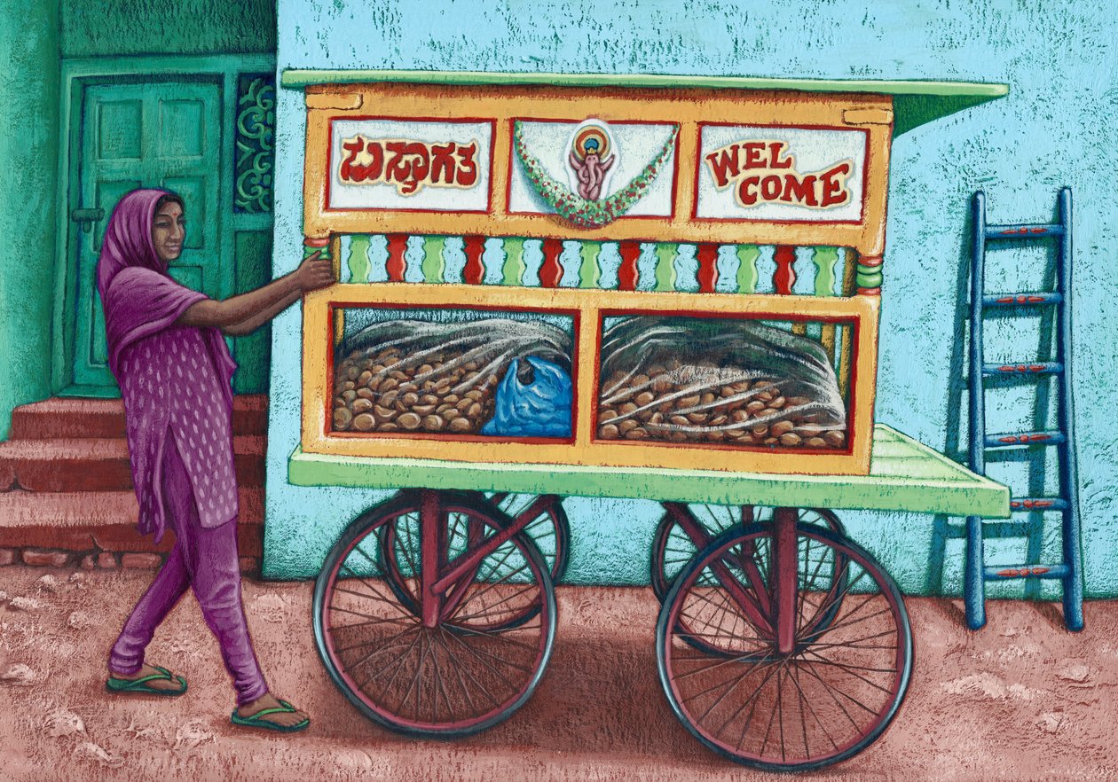 Straßenverkäufer, Indien, 2019 von Annalisa Morrocco