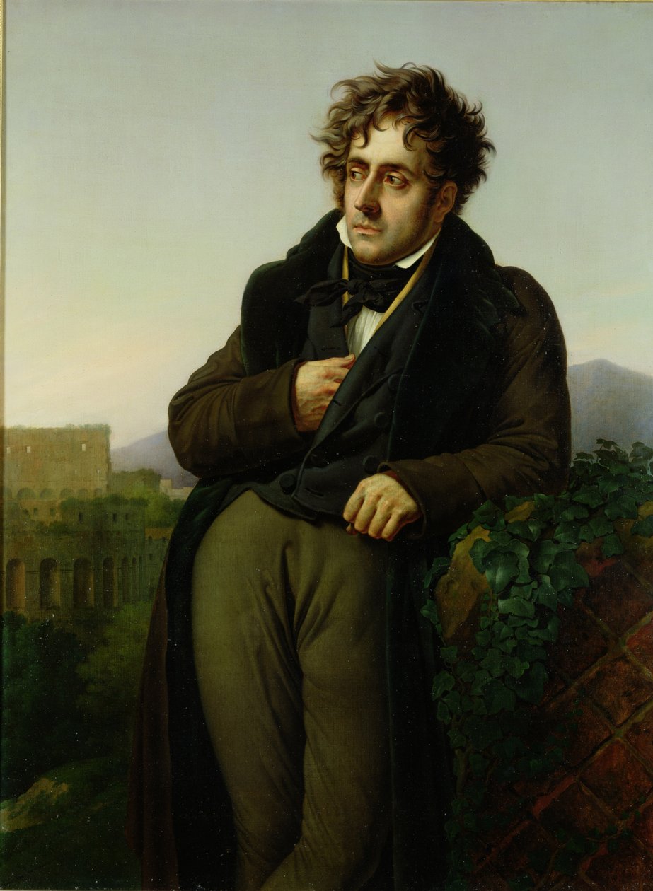 Porträt von Francois Rene (1768-1848) Vicomte de Chateaubriand, 1811 von Anne Louis Girodet de Roucy Trioson