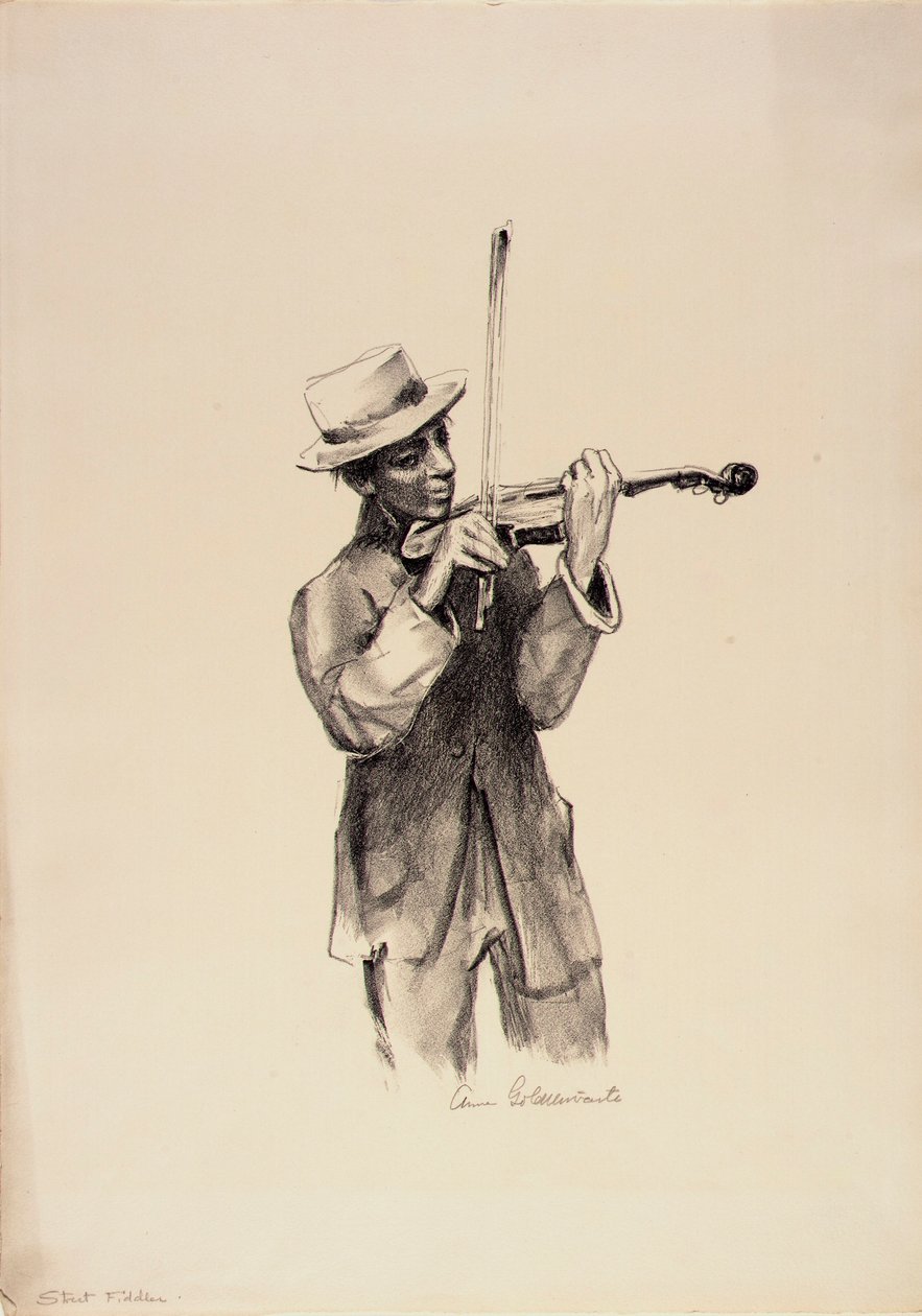 Straßenmusikant von Anne Goldthwaite