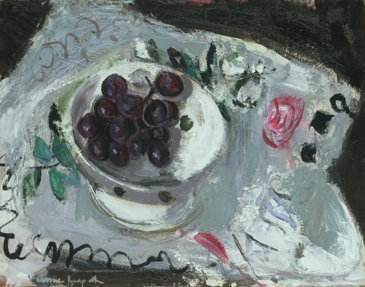 Schale mit Trauben von Anne Redpath