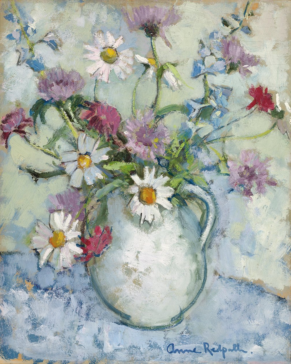 Sommerblumen in einem Krug von Anne Redpath