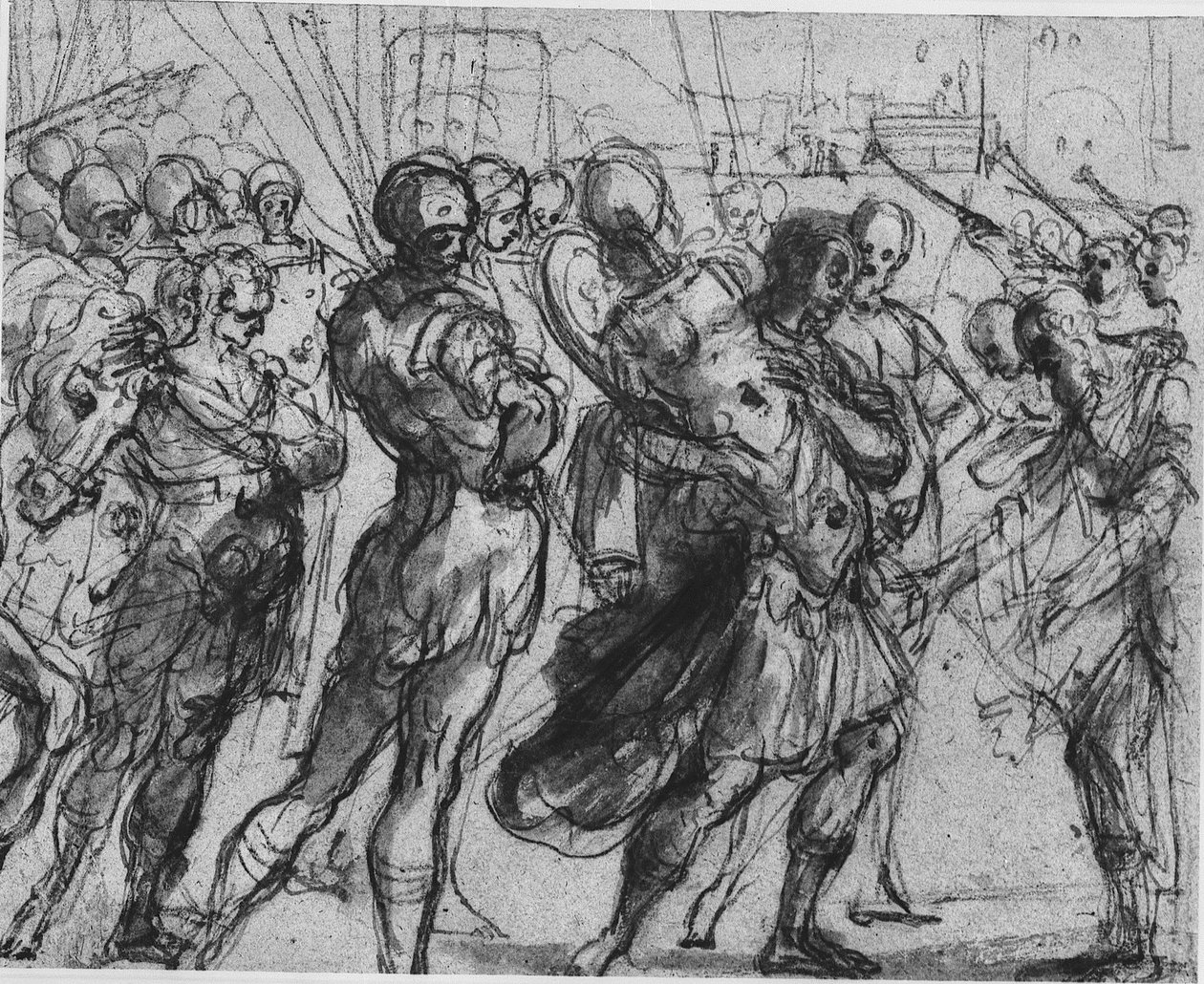Der Triumph des Romulus über Acron von Annibale Carracci