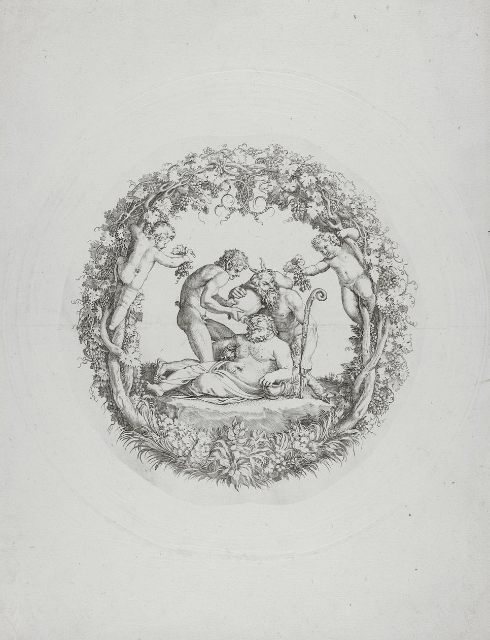 Betrunkener Silenus (die "Tazza Farnese") von Annibale Carracci