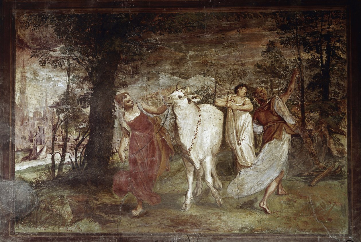 Europa führt Jupiter (Fresko) von Annibale Carracci