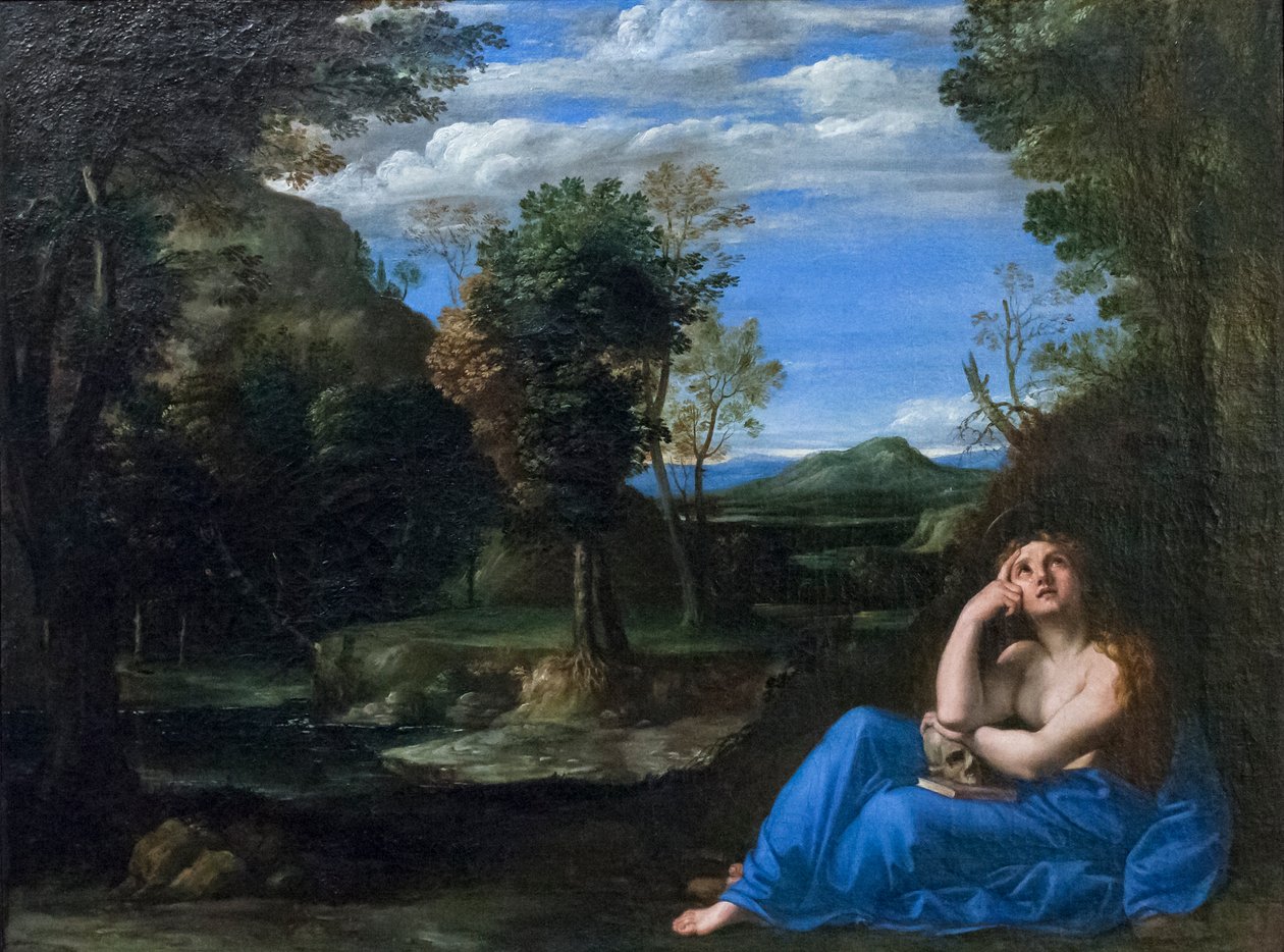 Landschaft mit reuiger Magdalena von Annibale Carracci