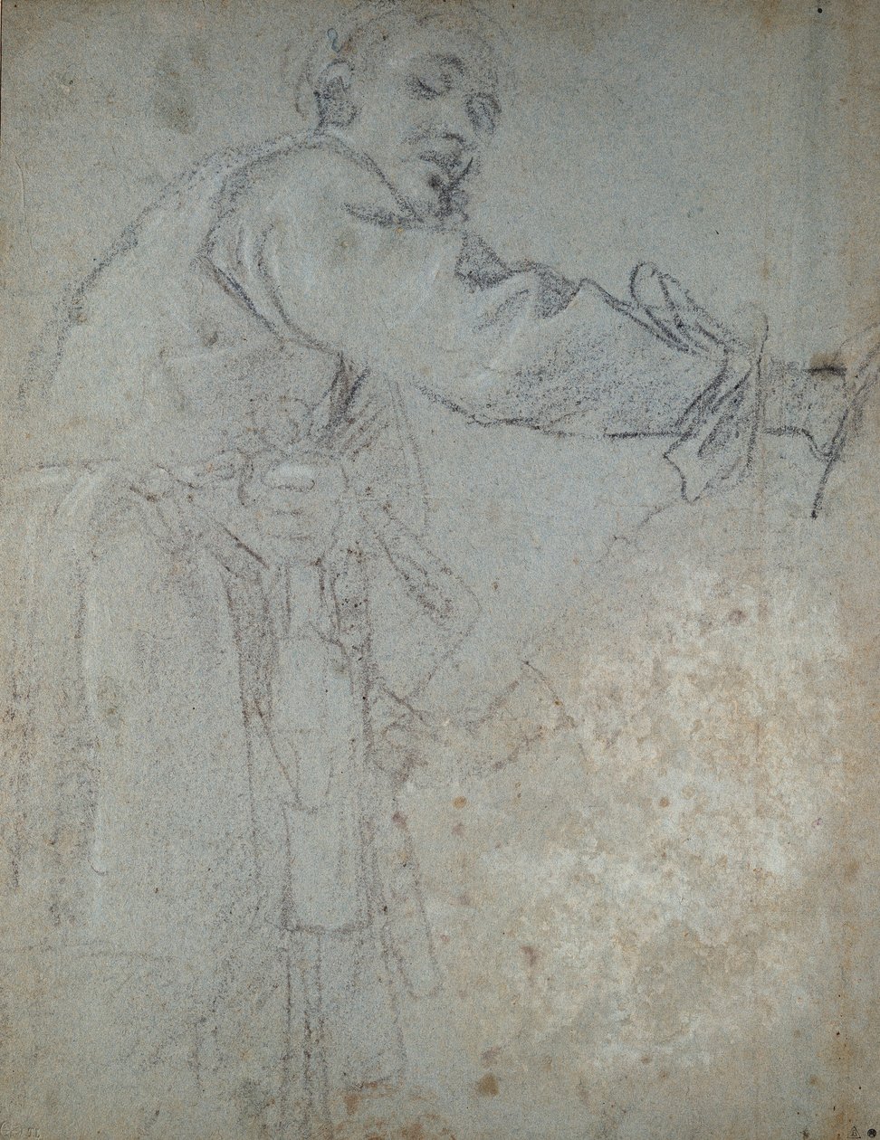 Studie einer drapierten männlichen Figur, 1580-1609 von Annibale Carracci