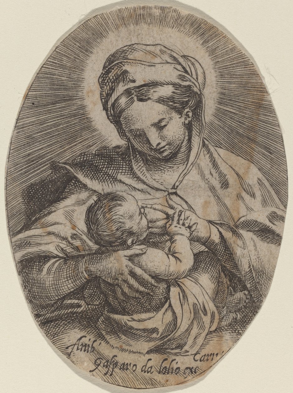 Die Madonna stillt das Christuskind von Annibale Carracci