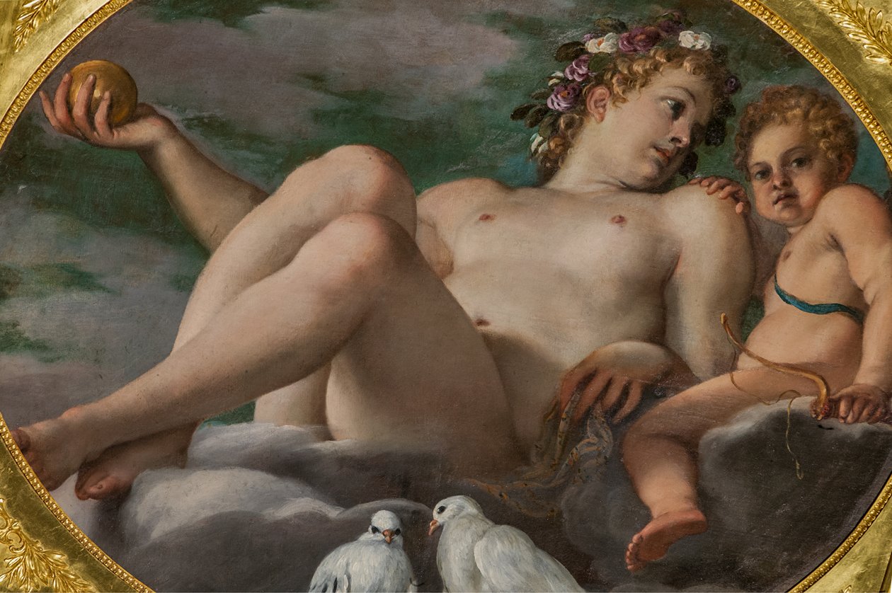 Venus und Amor (Detail) von Annibale Carracci