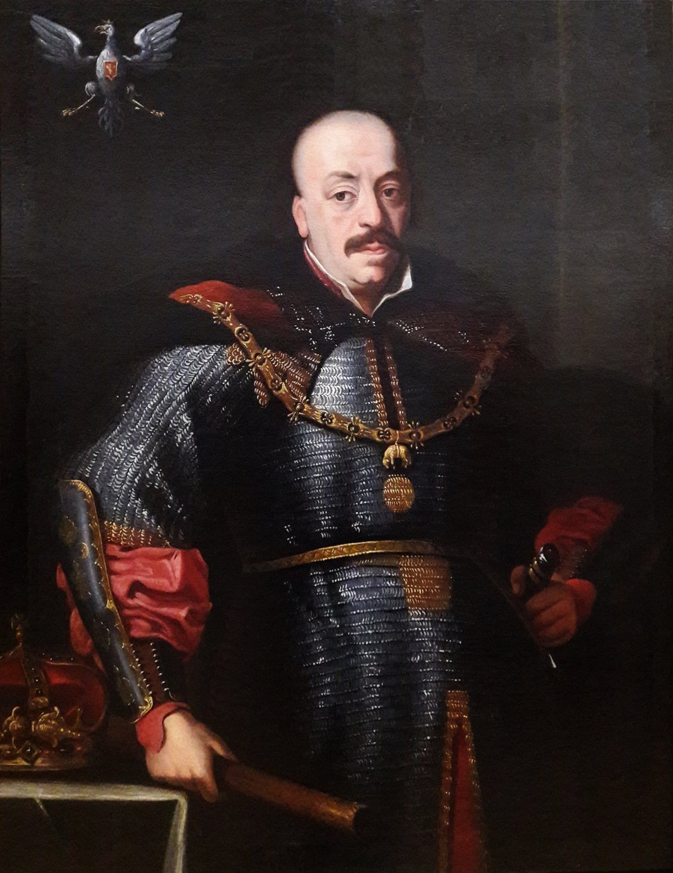 Porträt von König Johann II. Kasimir in Kettenhemd von Anonymous