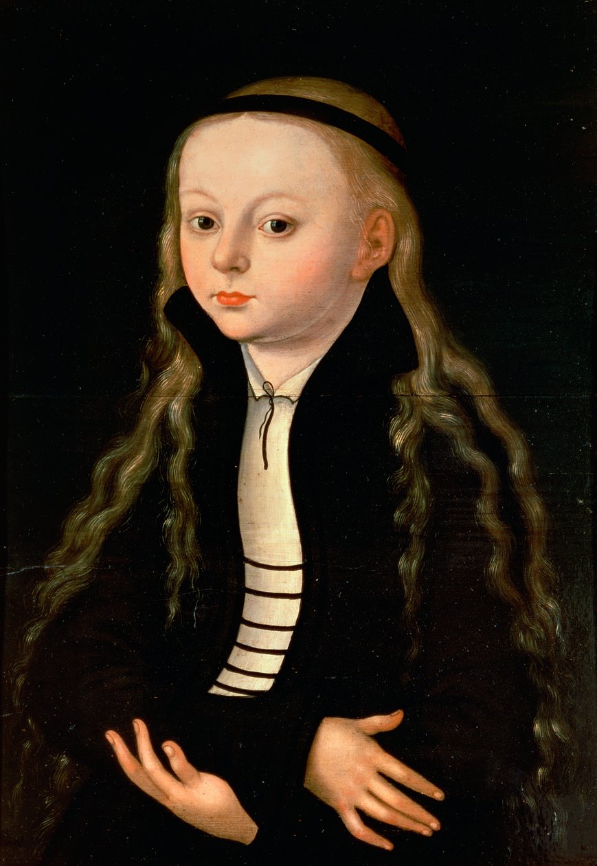 Porträt eines Mädchens, möglicherweise Martin Luthers Tochter Magdalena, nach Lucas Cranach, dem Älteren, ca. 1520 von Unbekannt Unbekannt