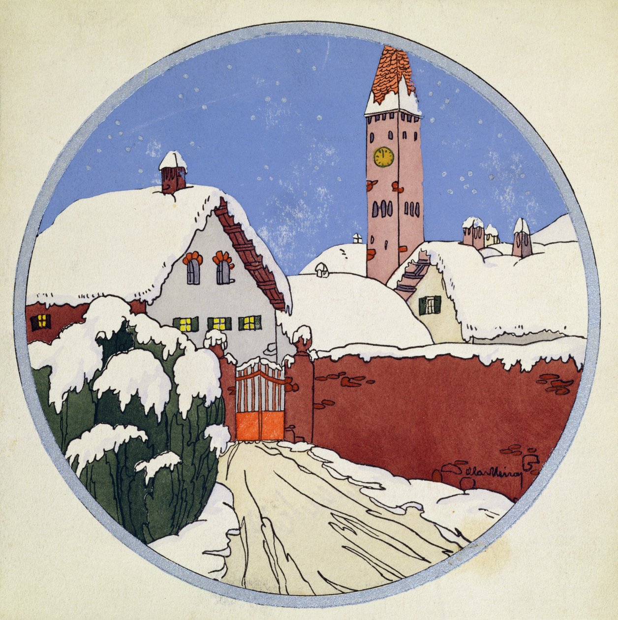 Schneeszene von Unbekannt Unbekannt