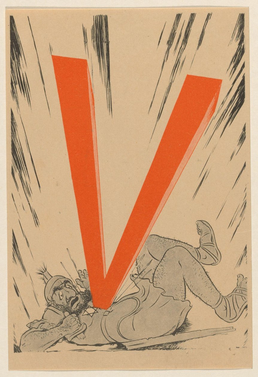 Antijüdische Karikatur, ca. 1943-1944 von Anonymous