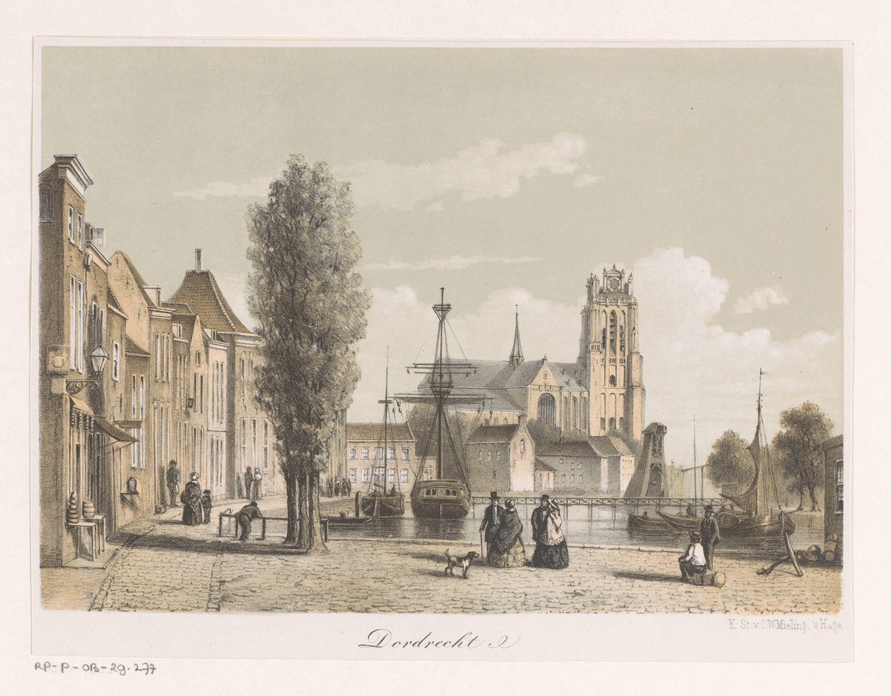 Ansicht des Hafens in Dordrecht von Anonymous