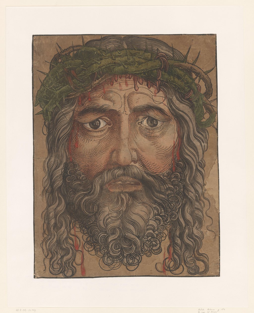 Gesicht von Christus mit Dornenkrone von Anonymous