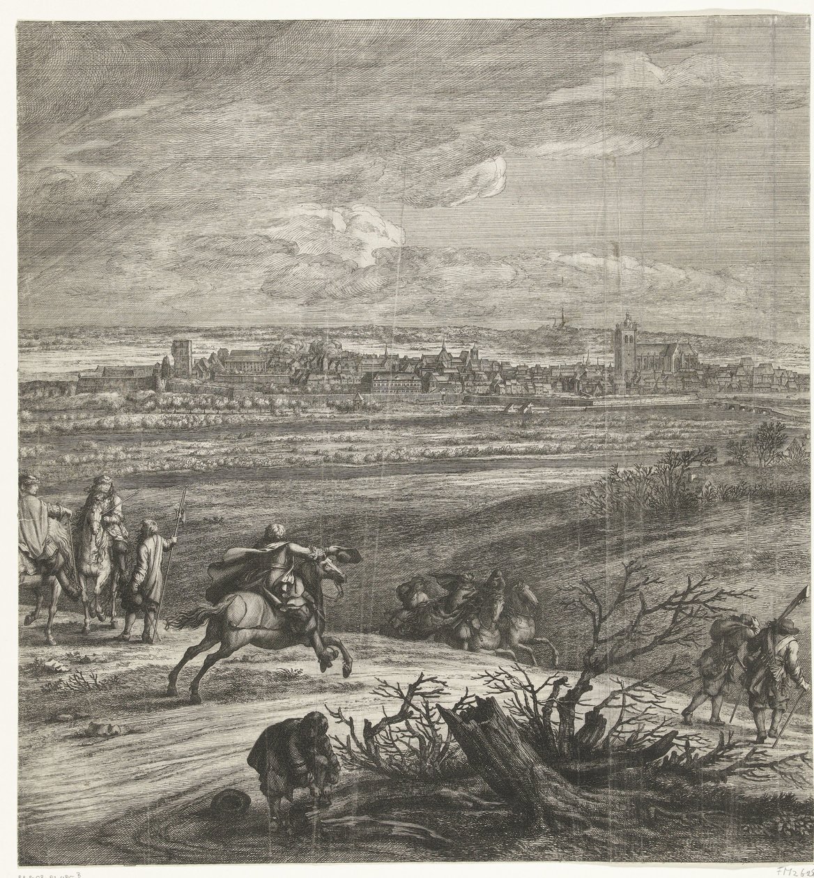Das französische Heer vor Ypern (Mittelblatt), 1678 von Anonymous