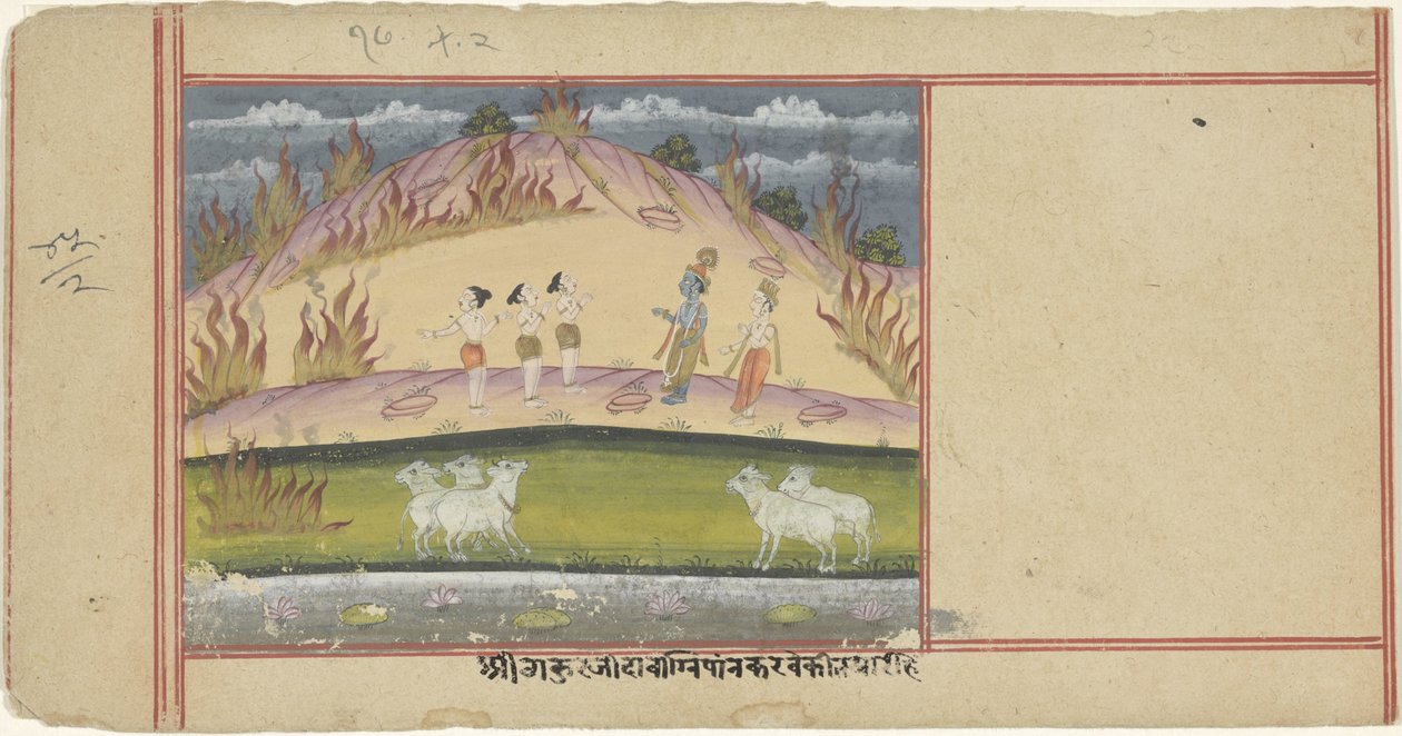Krishna löscht einen Waldbrand von Anonymous