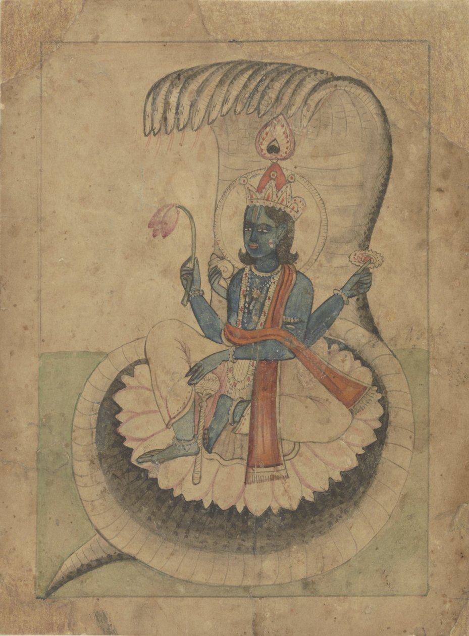 Krishna auf seinem Thron von Anonymous