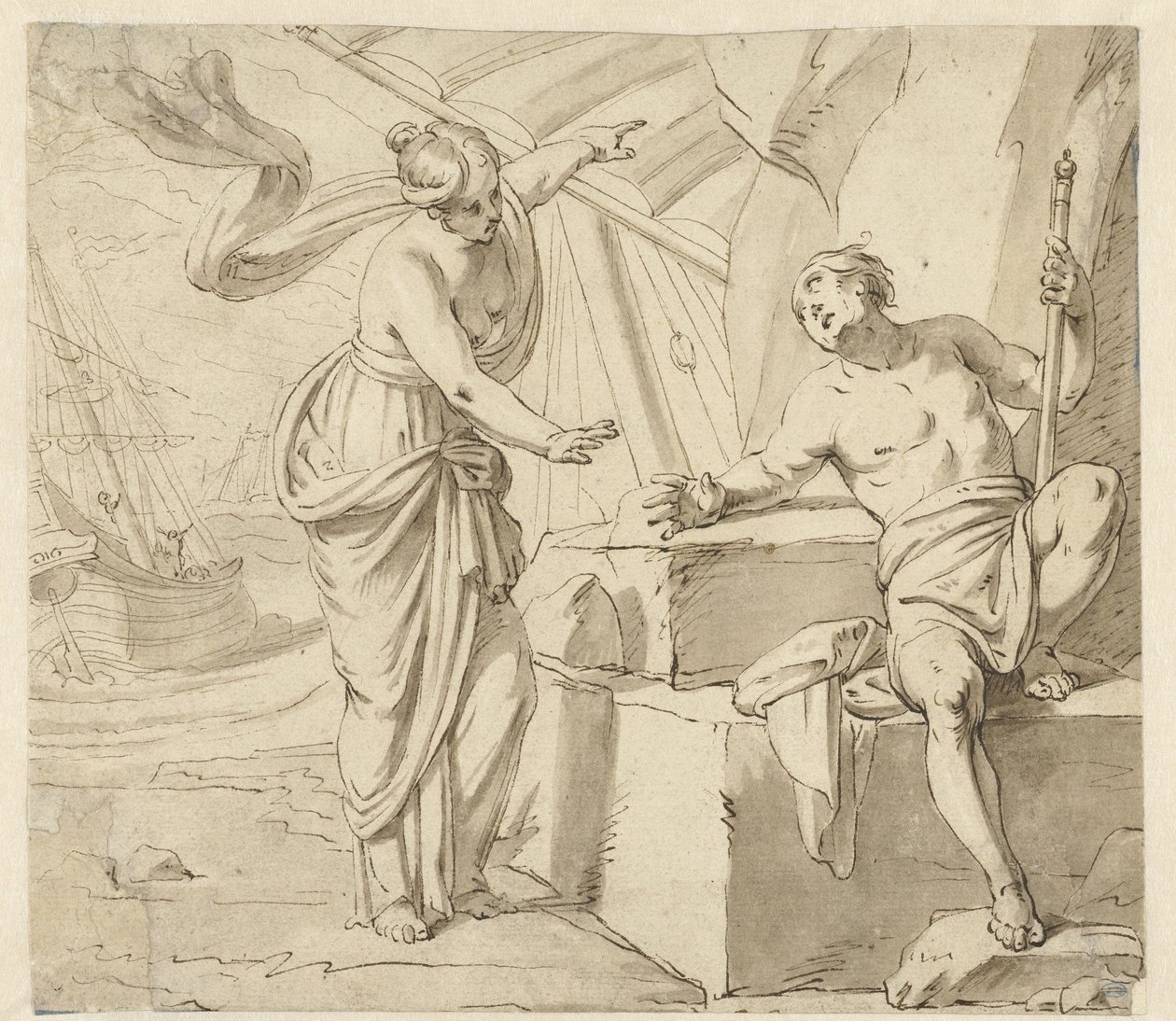 Minerva erscheint Odysseus von Anonymous
