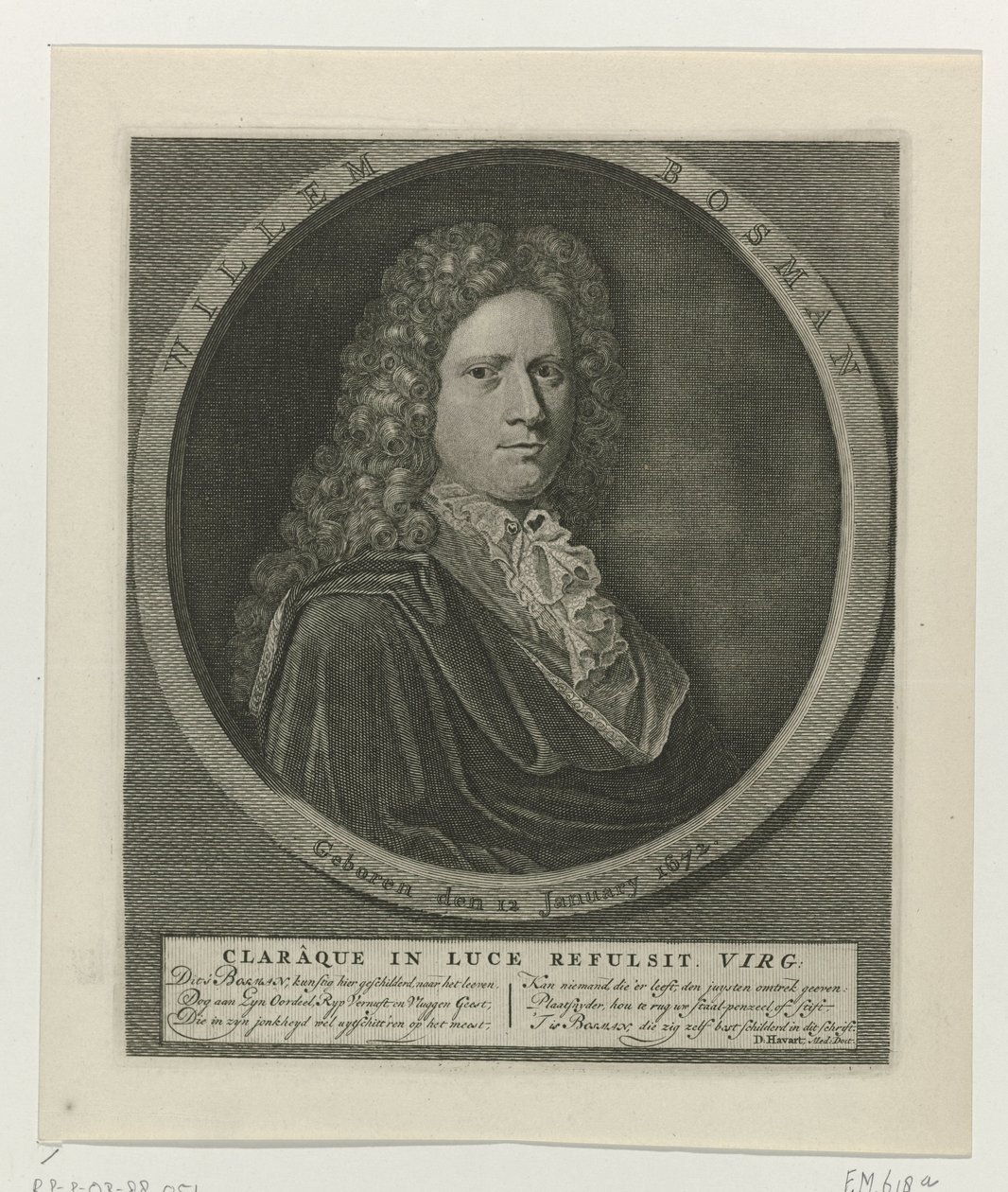 Porträt von Willem Bosman von Anonymous