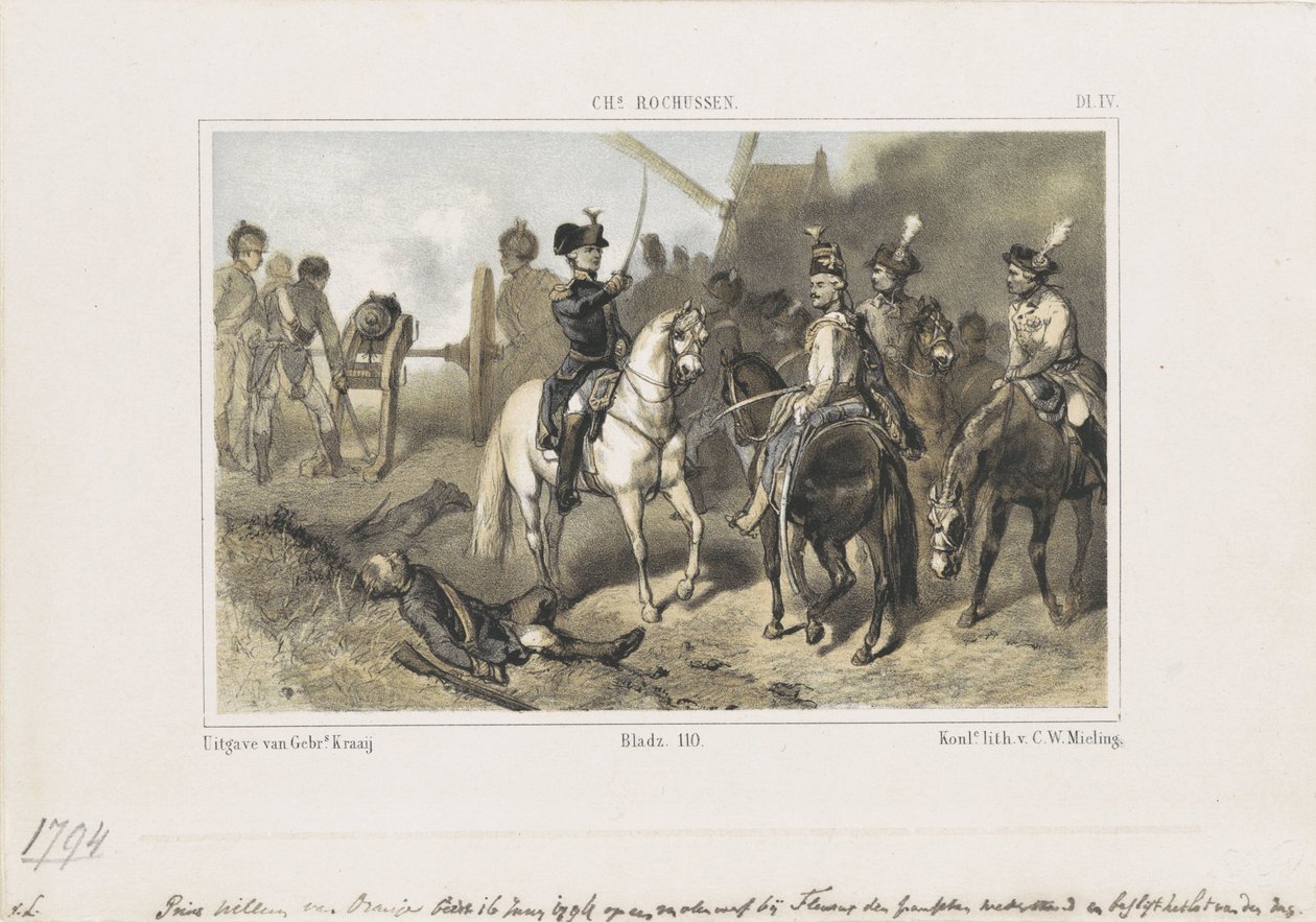 Prinz Willem in der Schlacht bei Fleurus, 1794 von Anonymous