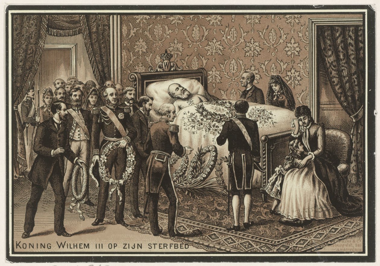 Sterbebett von Wilhelm III., König der Niederlande von Anonymous