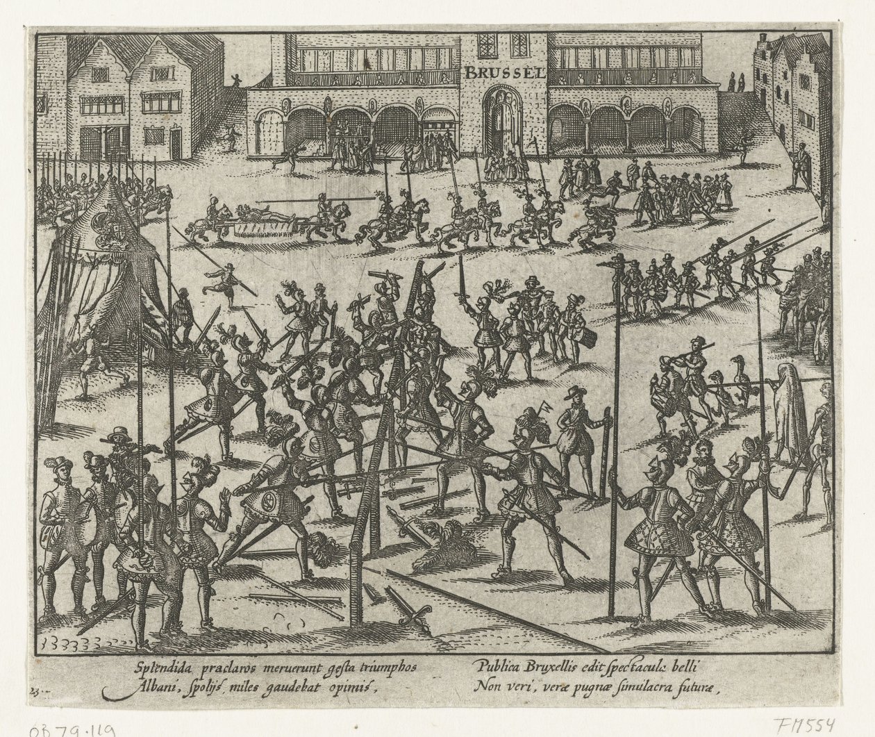Turnier auf dem Grote Markt in Brüssel, 1569 von Anonymous
