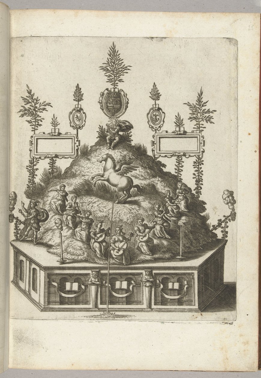 Szene mit Apollo auf dem Parnass, 1594 von Anonymous