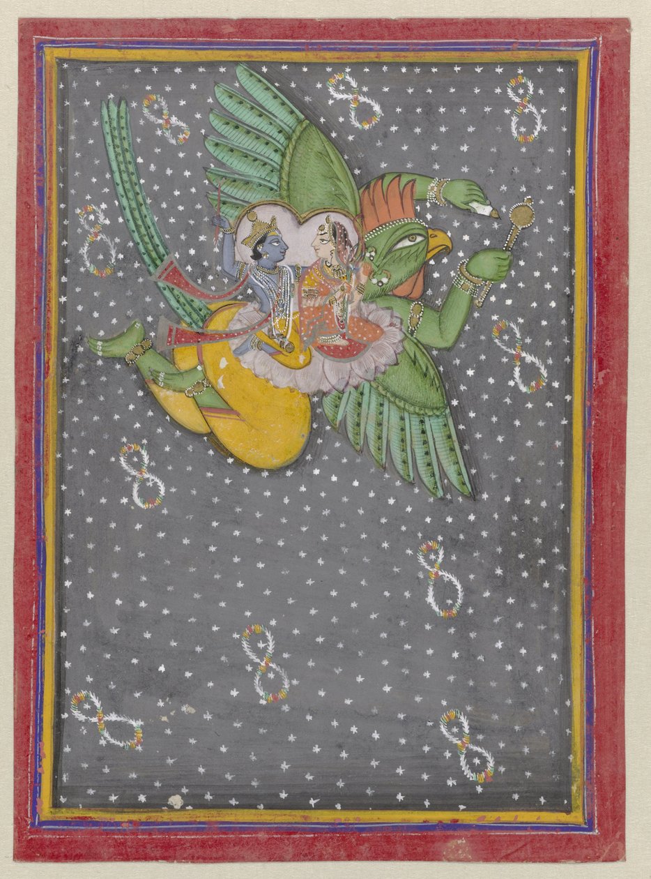 Vishnu und Lakshmi auf dem Vogel Garuda von Anonymous