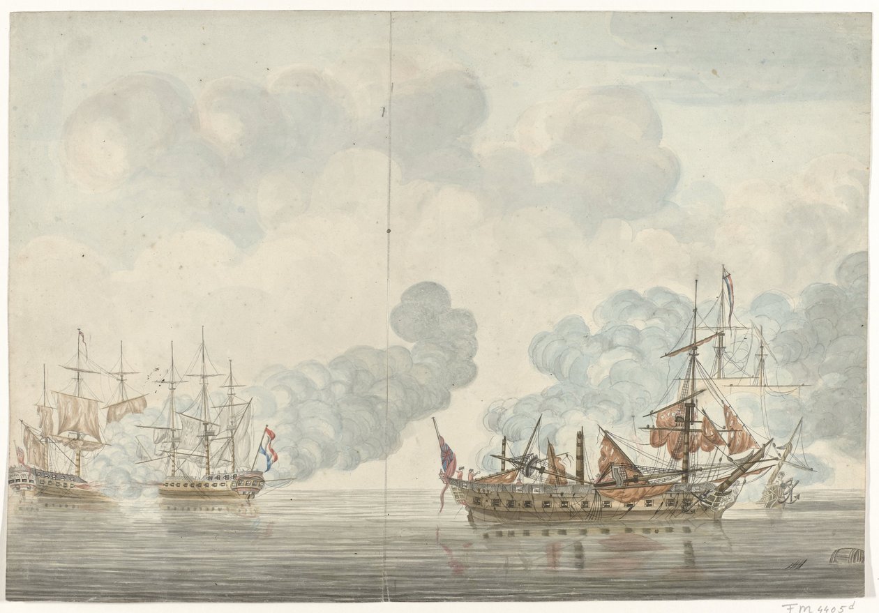 Seeschlacht bei Cadiz, 1781 von Anonymous