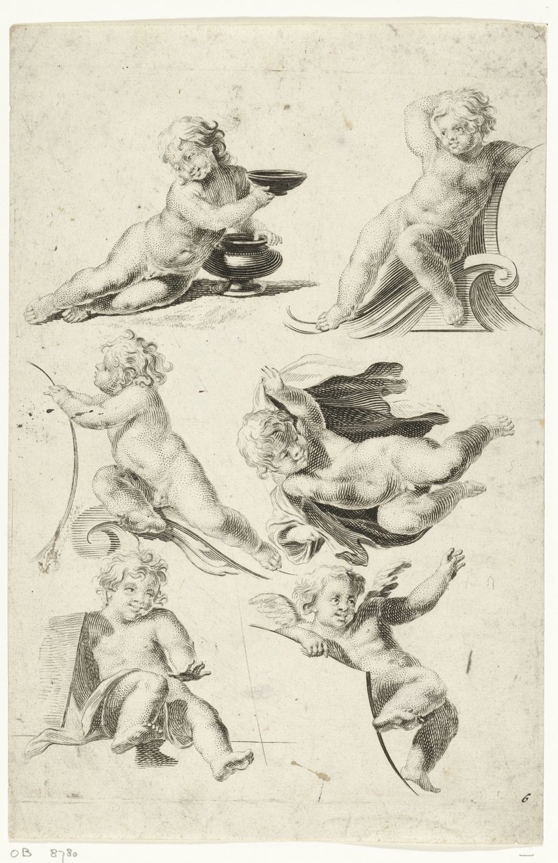 Sechs Putti von Anonymous