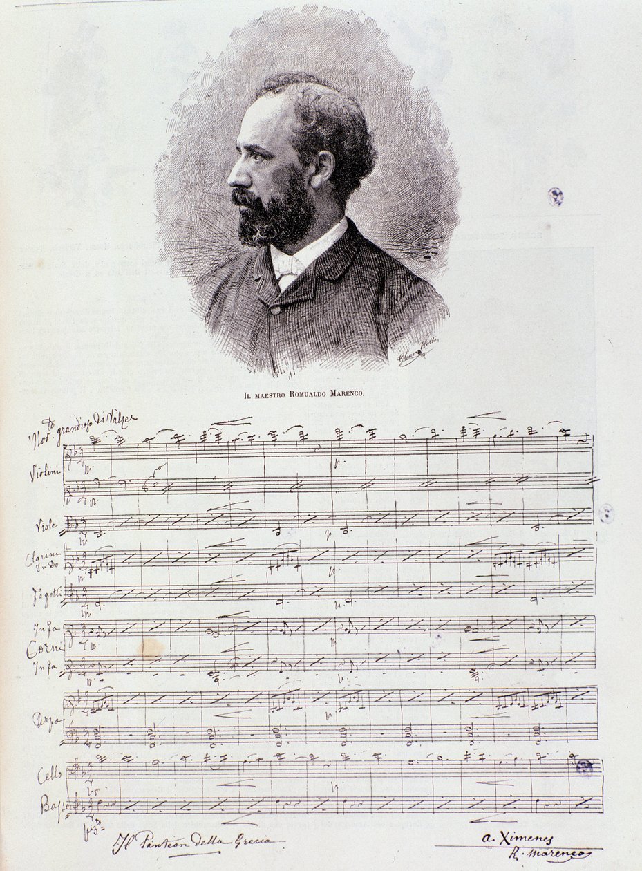 Porträt von Romualdo Marenco (Gravur) von Anonymous Anonymous