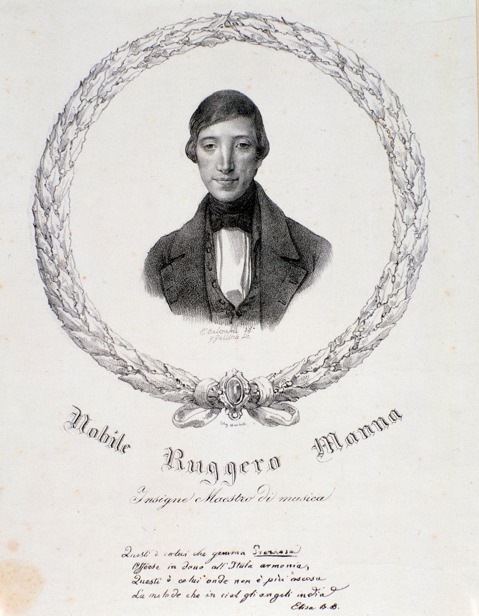 Porträt von Ruggero Manna von Anonymous Anonymous