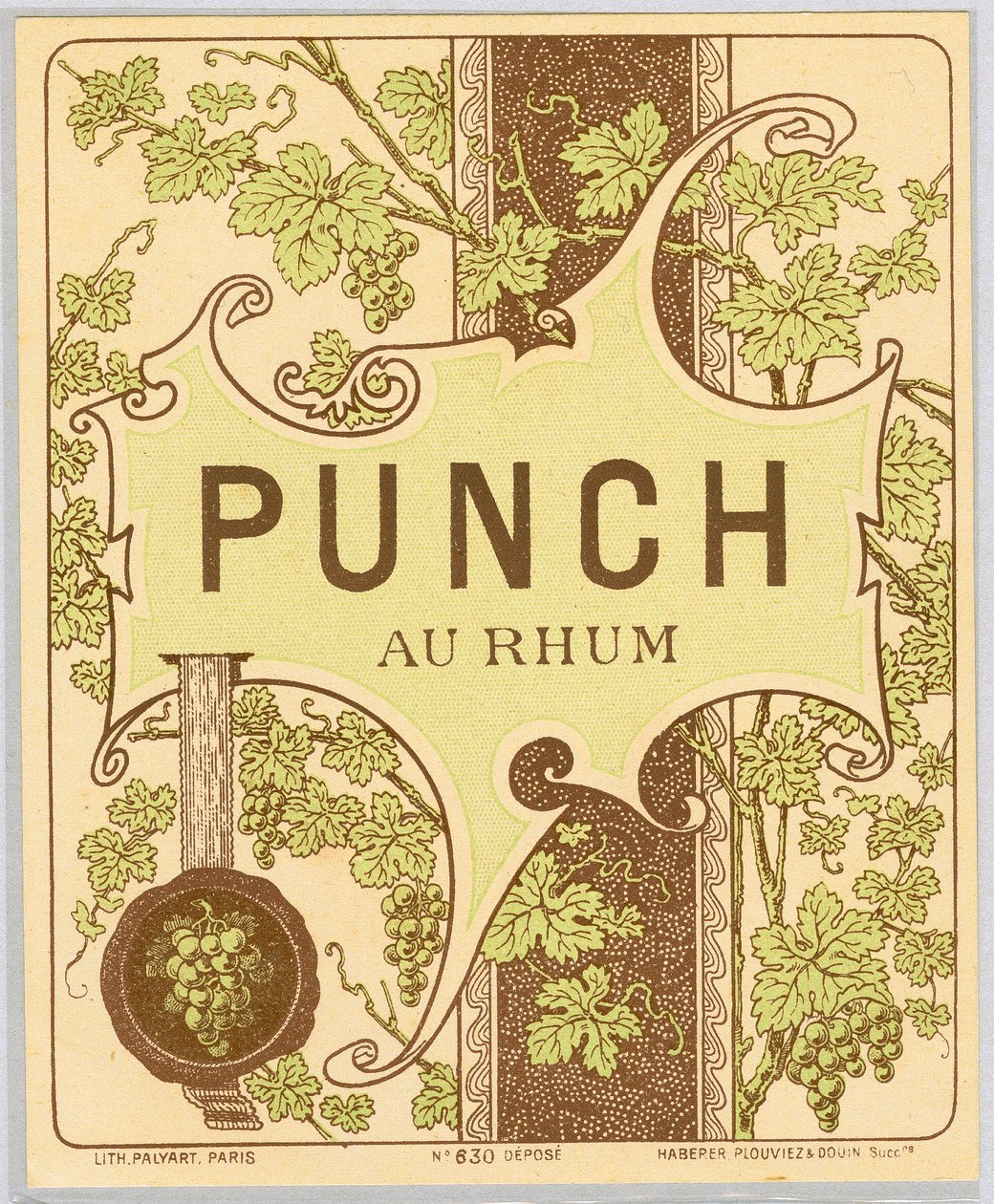 Rum-Punsch Alkoholwerbung (spätes 19. Jahrhundert) von Anonymous Anonymous