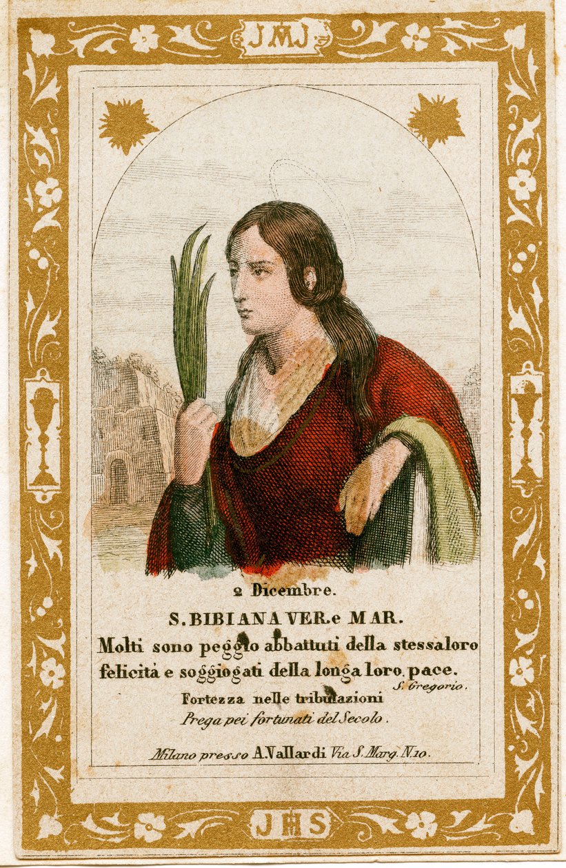 Heilige Bibiana (Stich) von Anonymous Anonymous